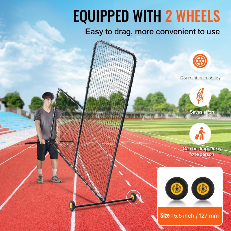 Syöttäjän suojaverkko lyöntihäkkiin PE-verkko teräsrunko 2130x1060x2130 mm kantolaukku