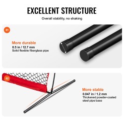 L-mallinen syöttäjän turvaverkko PET-verkko 2400x2140 mm teräsputkirunko 600D vedenpitävä kantolaukku