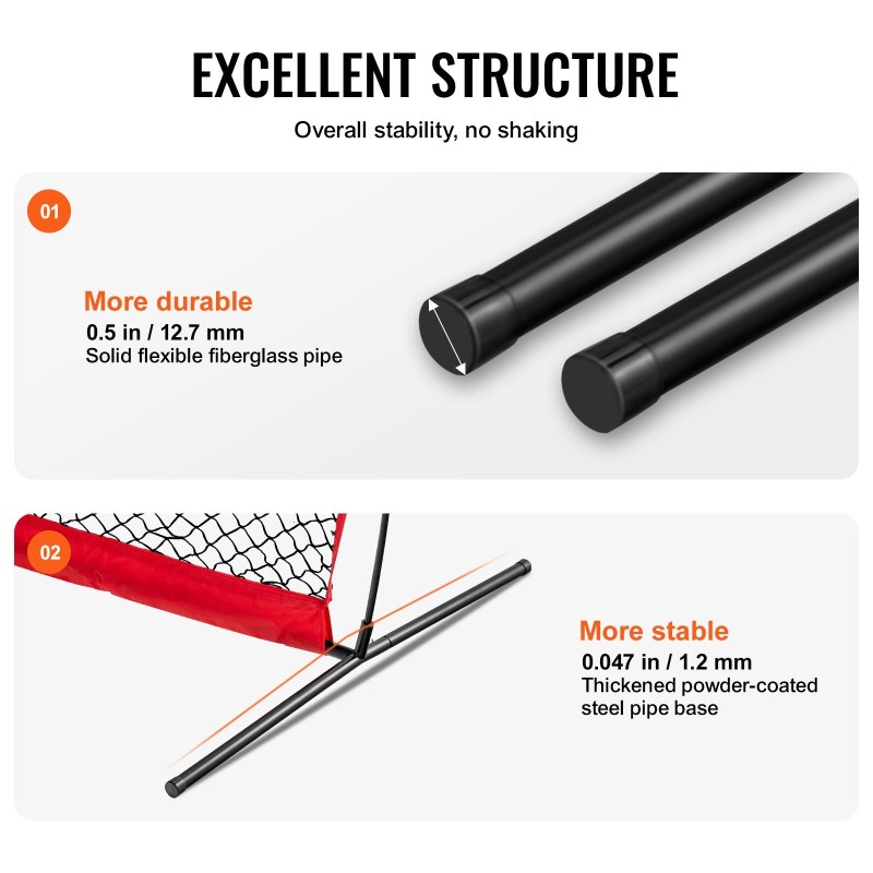 L-mallinen syöttäjän turvaverkko PET-verkko 2400x2140 mm teräsputkirunko 600D vedenpitävä kantolaukku