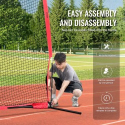 Suojaverkko PET-verkko ja rautaputkirunko 5070x3120 mm palloharjoitteluun