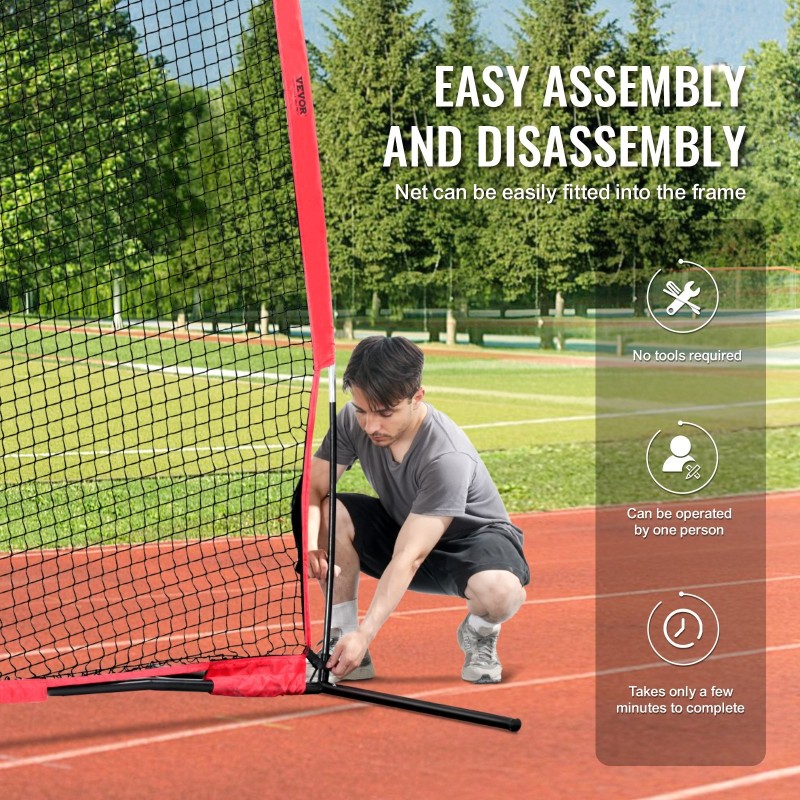 Suojaverkko PET-verkko ja rautaputkirunko 5070x3120 mm palloharjoitteluun