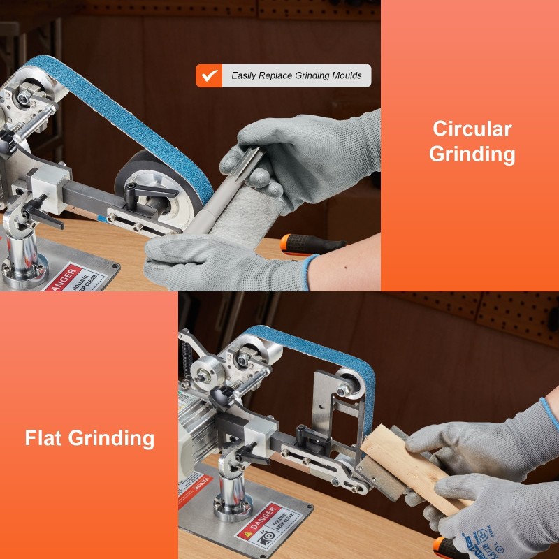 Hiomanauhakone 550 watin portaattomalla taajuusmuuttajalla mukana kolme nauhaa pyörö ja tasohiontaan