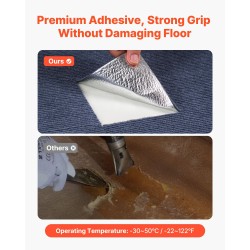 Mattolaatat itsekiinnittyvät 610 x 610 mm 15 kpl harmaa pehmustetut