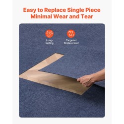 Mattolaatat itsekiinnittyvät 610 x 610 mm 15 kpl harmaa pehmustetut