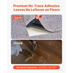 Kokolattialaatat 457 x 457 mm 10 kpl itsekiinnittyvät harmaa polyesteripinta 12 mm