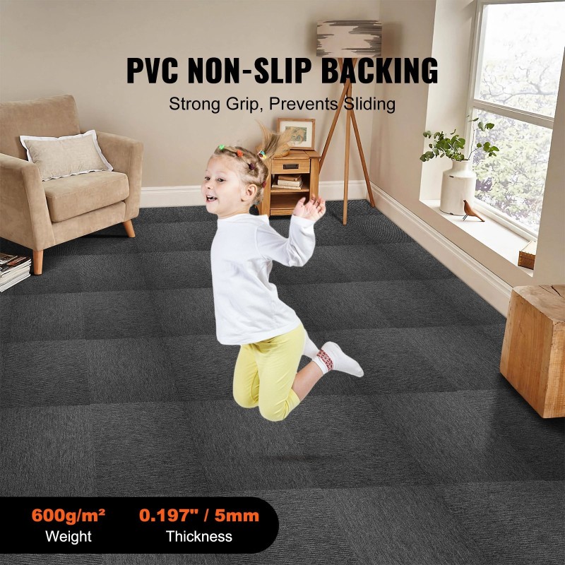 Pehmustetut mattolaatat 20 kappaletta noin 50 x 50 senttimetriä tummanharmaa