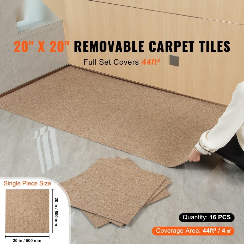 Modulaariset pehmustetut mattolaatat 500x500 mm 16 kpl tummanruskea sisätiloihin