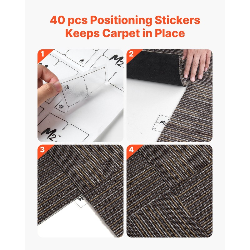 Modulaariset kokolattialaatat polypropeeni asfaltti 610x610 mm 24 kpl harmaa ruskea