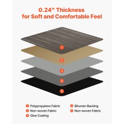 Mattolaatat 610 x 610 mm 24 kpl polypropeeni asfalttipohjalla tummanruskea sisätiloihin