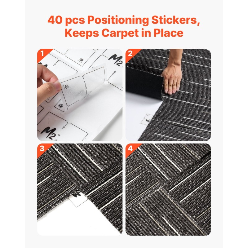 Moduulimattolaatat 610x610 mm 24 kpl harmaa uudelleenkäytettävät sisätiloihin