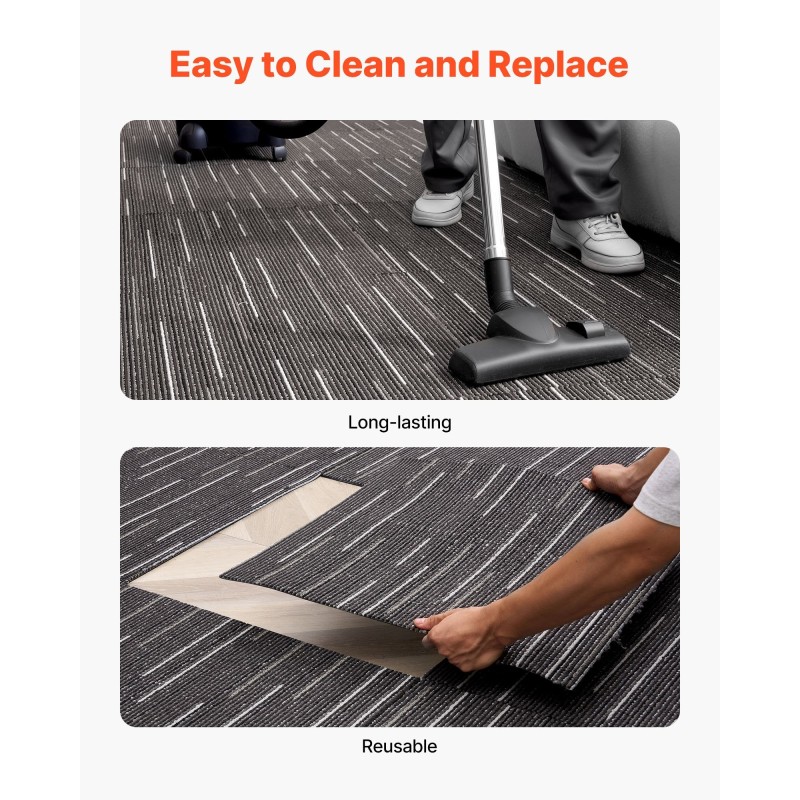 Moduulimattolaatat 610x610 mm 24 kpl harmaa uudelleenkäytettävät sisätiloihin