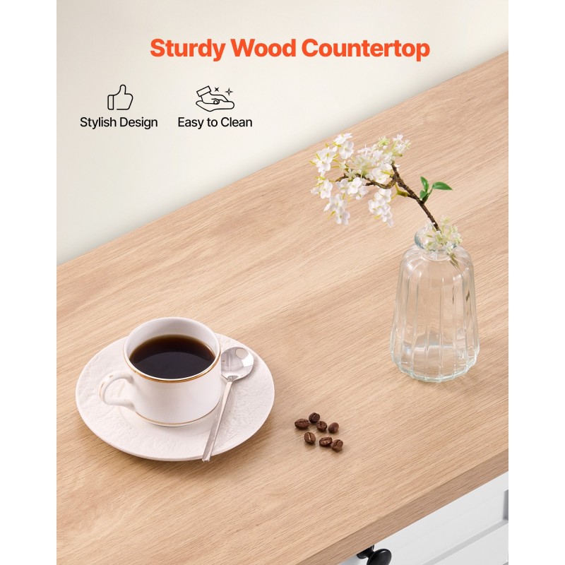 Keittiösaareke MDF 153 cm leveä liikuteltava pyörillä alas taittuva jatkolevy kaksi laatikkoa