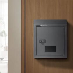 Oven läpi asennettava avain ja postilaatikko numerolukolla tummanharmaa teräsrunko