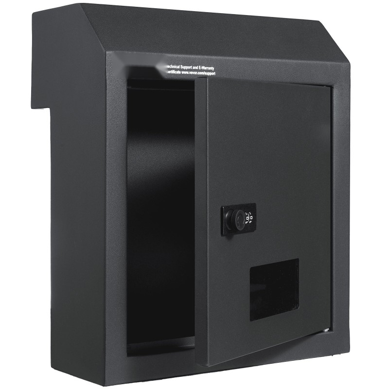 Oven läpi asennettava avain ja postilaatikko numerolukolla tummanharmaa teräsrunko