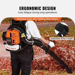 Reppumallinen kaksitahtinen bensiinikäyttöinen lehtipuhallin 63 cm3 1,89 l 1110 CFM