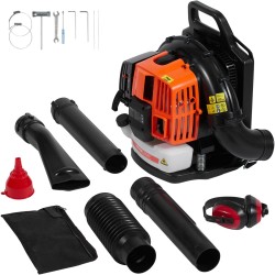 Reppumallinen kaksitahtinen bensiinikäyttöinen lehtipuhallin 63 cm3 1,89 l 1110 CFM