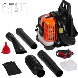Reppu-lehtipuhallin kaksitahtimoottori 52 cm3 1,37 l polttoainesäiliö pihan siivoukseen