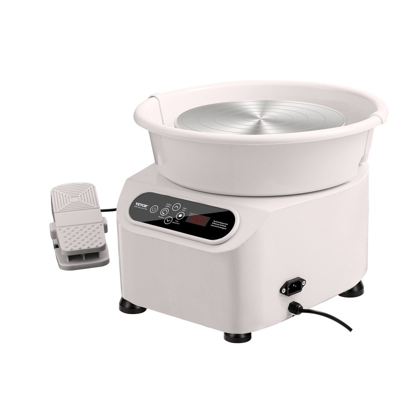 Sähkökäyttöinen savenvalantapyörä keraamisella 27,9 senttimetrin pyörällä 450 watin moottorilla kosketusnäytöllä ja