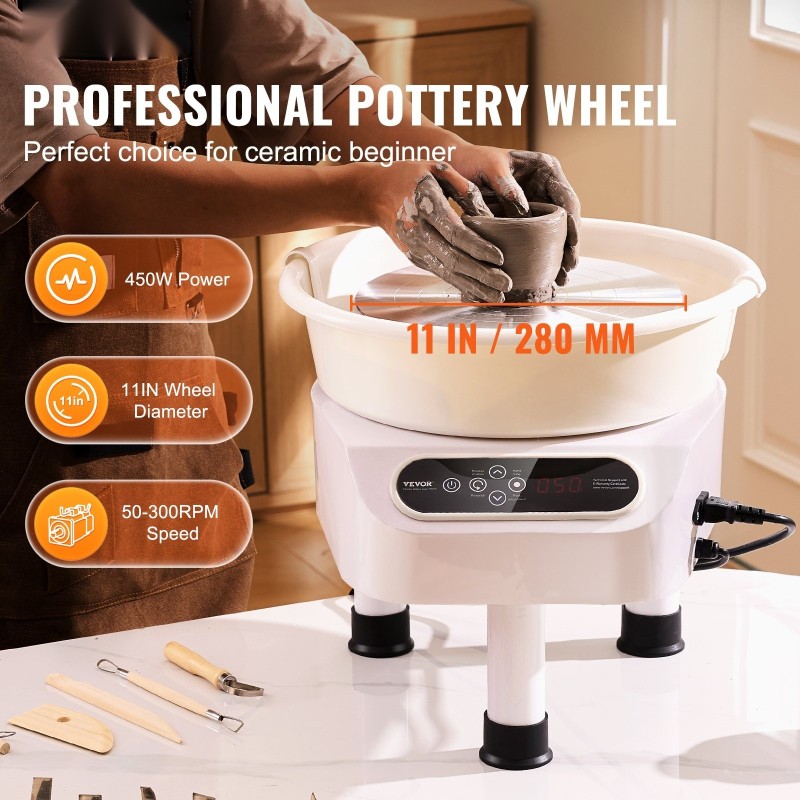 Sähködreija laikan halkaisija 27,9 senttimetriä 450 wattia kosketusnäyttö jalkapoljin valkoinen