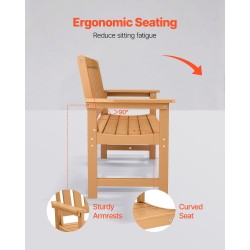 Ulkopenkki säänkestävä muovi 128 senttimetriä kahdelle tai kolmelle 363 kilon kantavuus selkänojalla