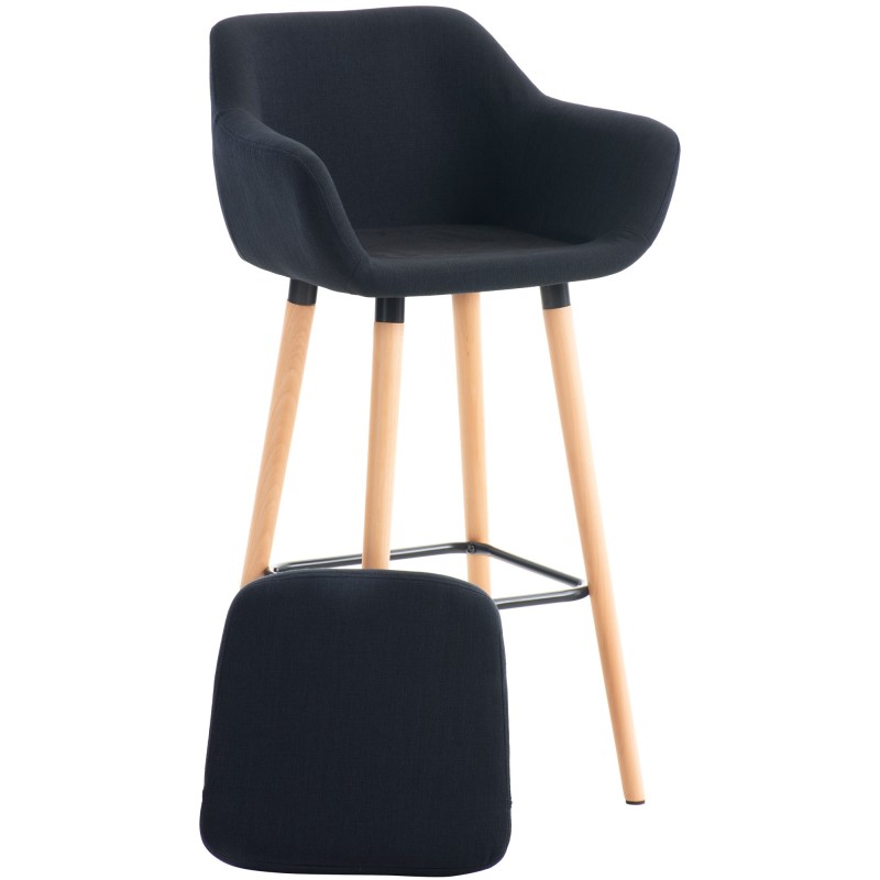 Grant tyylikkäät baarijakkarat 2 kpl kangasverhoilulla ja selkänojalla