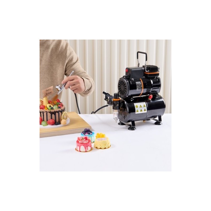 Kynäruisku kaksoistoiminen painovoimasyöttöinen 0,3/0,5 mm kuparikupit 2/7/12 ml elintarvikekäyttöön