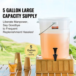 Muovinen juoma-annostelija 19 l PP-muovi tippumaton hana ja kansi