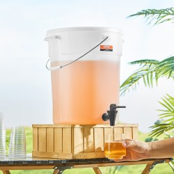 Muovinen juoma-annostelija 19 l PP-muovi tippumaton hana ja kansi