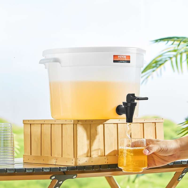 Juoma-annostelija 11 L PP- ja PC-muovinen jousikuormitteisella hanalla juhliin ja ravintoloihin