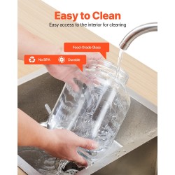 Lasinen kolmisylinterinen juoma-annostelija 11,4 l puinen teline ruostumaton hana