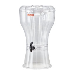 Juomadispenseri 13 litran läpinäkyvä PC muovi tiputtamaton hana elintarvikekäyttöön