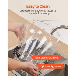 Juomadispenseri 13 litran läpinäkyvä PC-muovi tiputtamaton hana elintarvikekäyttöön