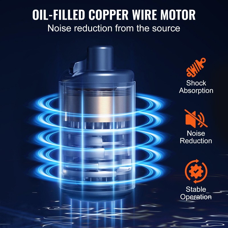 Allaspumppu 200 wattia automaattinen öljytäytteinen moottori valualumiininen runko 3,8 senttimetriä poistoyhde