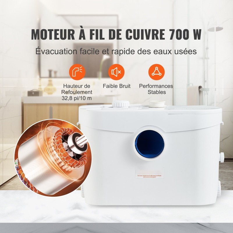 Pilppupumppu 700 wattia kuparimoottorilla 9600 l/h 10 m nostokorkeus 3 sisääntuloa