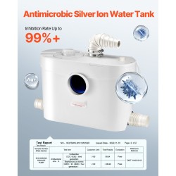 Murskaava jätevesipumppu 900 wattia 4 tuloaukkoa 180 litraa minuutissa 12 metrin nostokorkeus