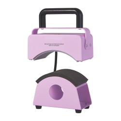 Hattupuristin kaarevalla keraamisella lämmityslevyllä 150 x 80 mm digitaalinen ohjauspaneeli silikonialustalla