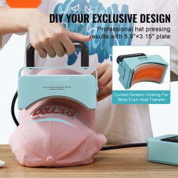 Lippalakkipainokone keramiikkapinnoitetulla lämmityslevyllä 150 x 80 mm silikonialustalla digitaalisella ohjauspaneelilla