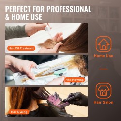 Hiushöyrystin polypropeenimuovi 300 mm kupu 2 höyrytasoa ionitila ajastin säädettävä korkeus