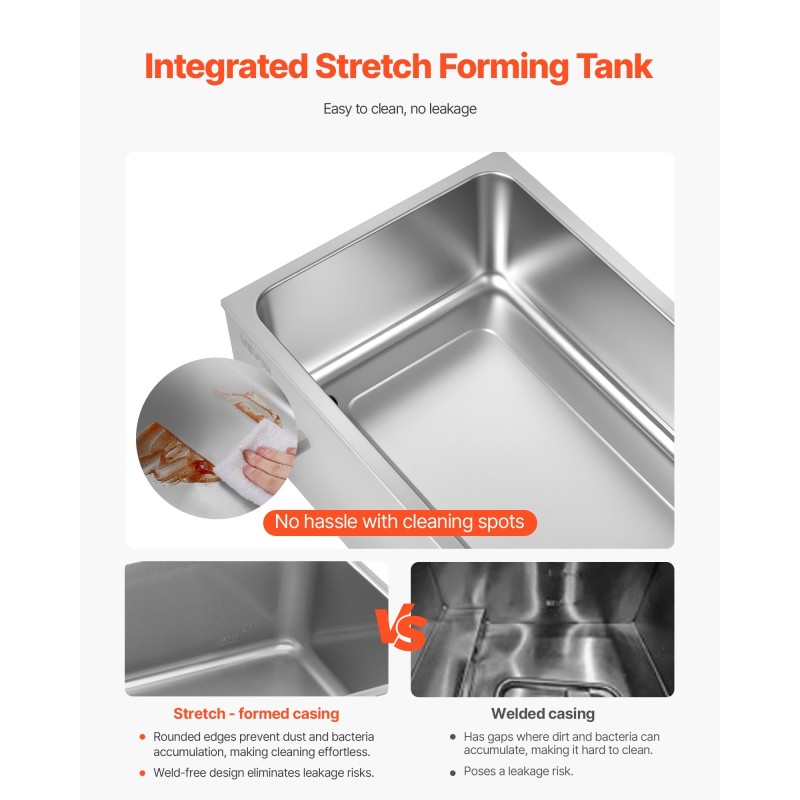 Sähköinen ruoanlämmitin kahden astian vesiallas 17 L ruostumaton teräs