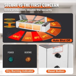 Lämpöallas 3-osainen ruostumattomasta teräksestä kolmelle 7,6 l astiolle lasikannella