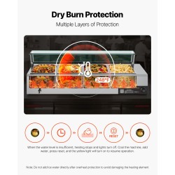 Sähköinen ruokien lämpöhaude ruostumaton teräs neljä vuokaa ravintoloihin