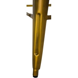 Tyylikäs metallinen baarijakkara selkänojalla ja jalkatuella, 2 kpl