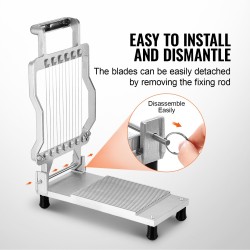 Leipä ja juustohöylä alumiiniseosrunko 316 ruostumattomat leikkuulangat leikkausraot 0,39 ja 0,78 tuumaa