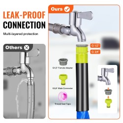 Lämmitettävä juomavesiletku PVC 4,6 m 5/8 tuuman sisähalkaisija itseään säätelevä -42,7°C pakkassuoja