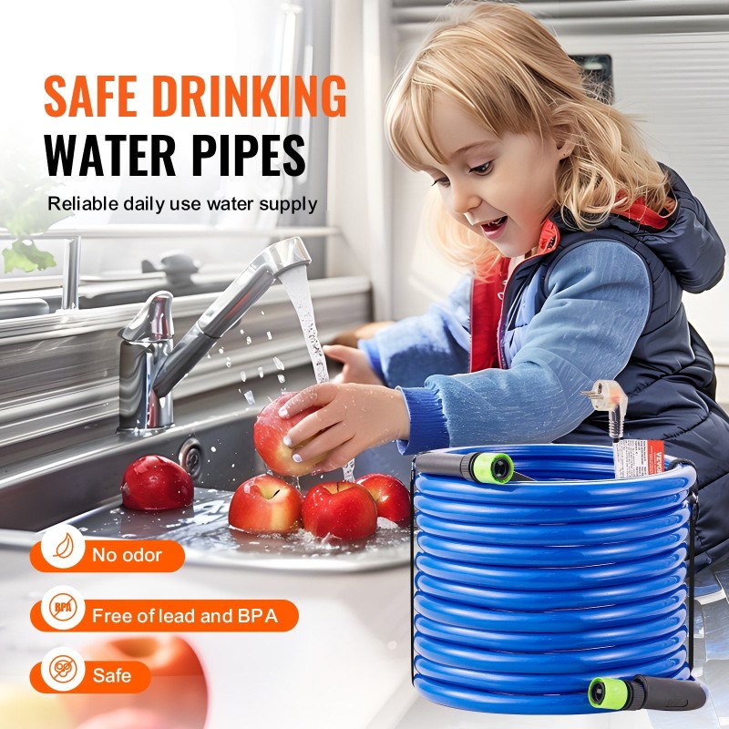 Lämmitetty juomavesiletku 22,9 m 5/8 tuuman sisähalkaisija -42,7 °C pikaliittimillä