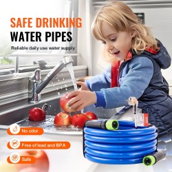 Lämmitettävä PVC-vesiletku 4,6 m juomavesikäyttöön talvikäyttöön jopa -42,7 °C