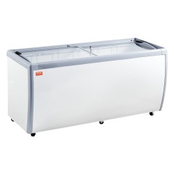 Kaupallinen jäätelöesittelykaappi 567 l teräsrunko 12 astiaa ravintoloihin lasiliukuovilla lukittavilla pyörillä