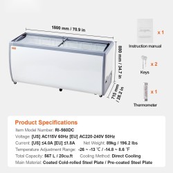 Kaupallinen jäätelöesittelykaappi 567 l teräsrunko 12 astiaa ravintoloihin lasiliukuovilla lukittavilla pyörillä