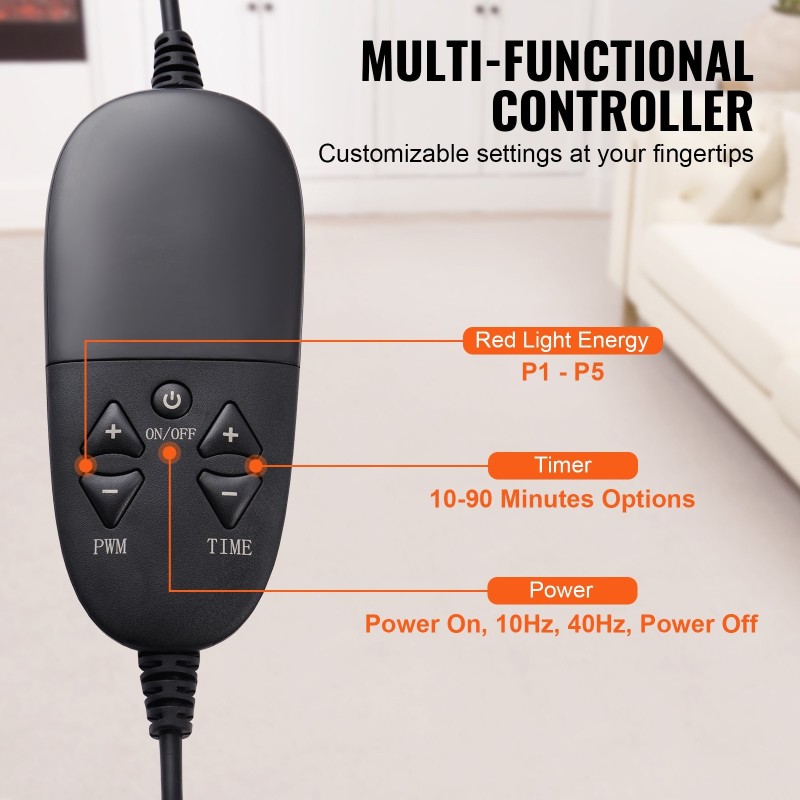 Punavalohoitomatto koko keholle 1800×800 mm 1280 LED 660/850 nm