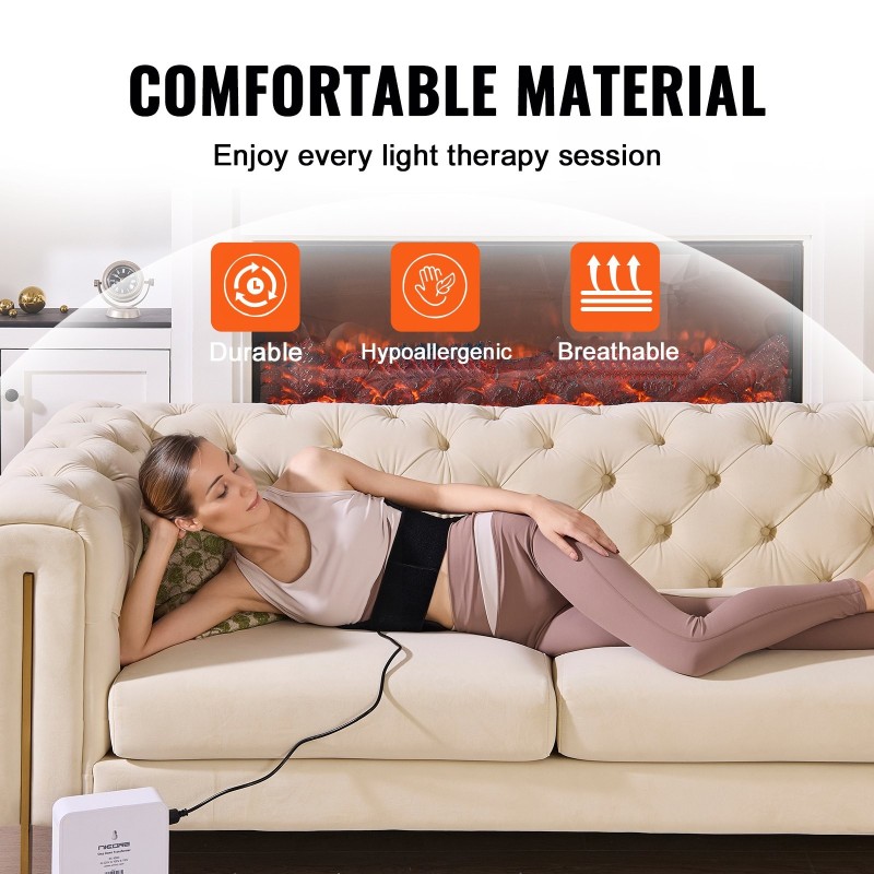 Punavalomatto vartalolle 120 lediä 660 ja 850 nm 410 x 200 mm